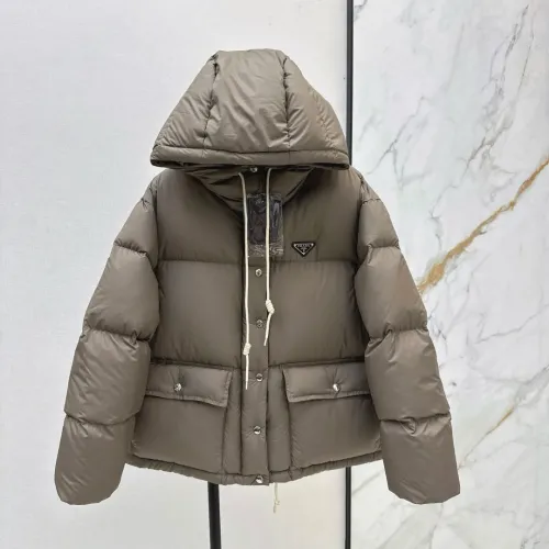 Prada Down Feather Coat Long Sleeved For Women #1417739 $118.00 USD, Wholesale Replica Prada Down Feather Coat