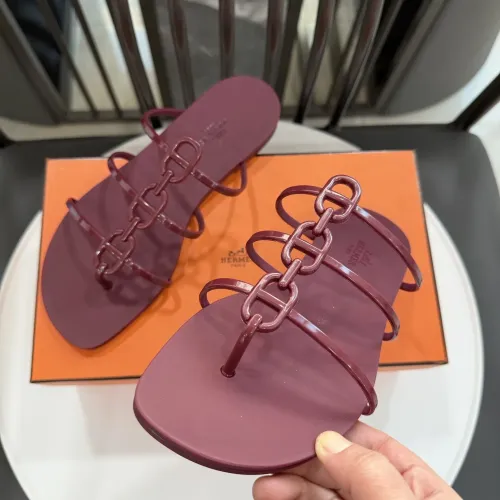 Replica Hermes Slippers For Women #1417797 $52.00 USD for Wholesale