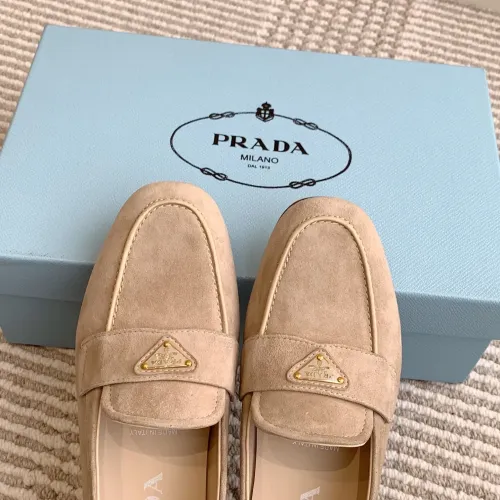 Replica Prada Leather Shoes For Women #1417843 $105.00 USD for Wholesale