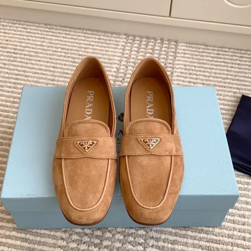 Replica Prada Leather Shoes For Women #1417845 $105.00 USD for Wholesale