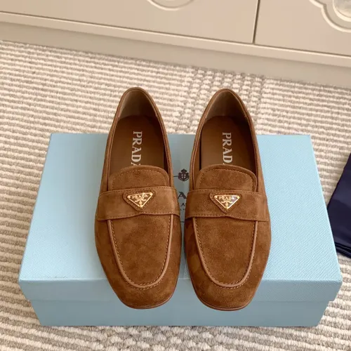 Replica Prada Leather Shoes For Women #1417849 $105.00 USD for Wholesale