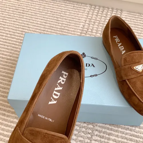 Replica Prada Leather Shoes For Women #1417849 $105.00 USD for Wholesale