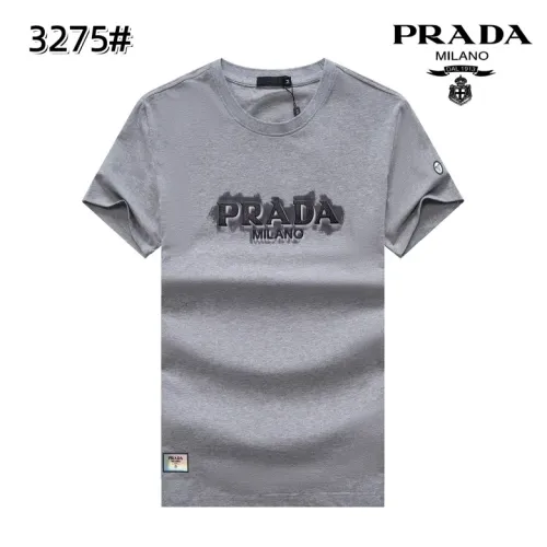 Prada T-Shirts Short Sleeved For Men #1418257 $27.00 USD, Wholesale Replica Prada T-Shirts