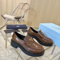 $100.00 USD Prada Leather Shoes For Women #1408701