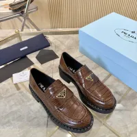 $100.00 USD Prada Leather Shoes For Women #1408701