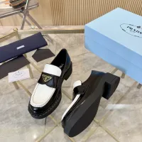 $100.00 USD Prada Leather Shoes For Women #1408707