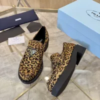 $100.00 USD Prada Leather Shoes For Women #1408713