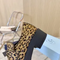 $100.00 USD Prada Leather Shoes For Women #1408713