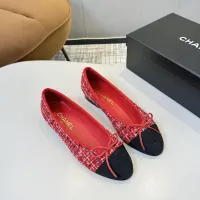 $92.00 USD Chanel Flat Shoes For Women #1409889