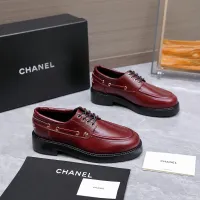 $122.00 USD Chanel Leather Shoes For Women #1410024