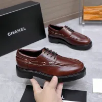 $122.00 USD Chanel Leather Shoes For Women #1410025