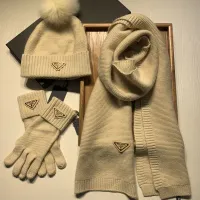 $76.00 USD Prada Hat and Scarf and Glove Set #1413071