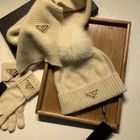 $76.00 USD Prada Hat and Scarf and Glove Set #1413071