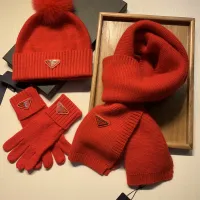 $76.00 USD Prada Hat and Scarf and Glove Set #1413072