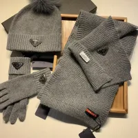 $76.00 USD Prada Hat and Scarf and Glove Set #1413073