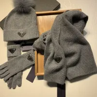 $76.00 USD Prada Hat and Scarf and Glove Set #1413073