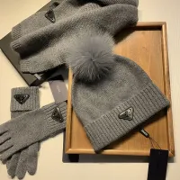 $76.00 USD Prada Hat and Scarf and Glove Set #1413073
