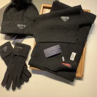 $76.00 USD Prada Hat and Scarf and Glove Set #1413074