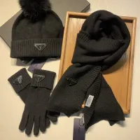 $76.00 USD Prada Hat and Scarf and Glove Set #1413074