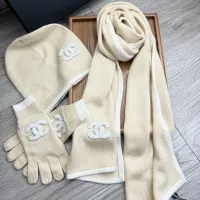 $72.00 USD Chanel Hat and Scarf and Glove Set #1413092