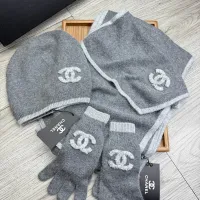 $72.00 USD Chanel Hat and Scarf and Glove Set #1413093