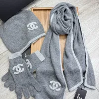 $72.00 USD Chanel Hat and Scarf and Glove Set #1413093