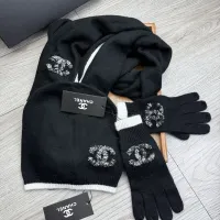 $72.00 USD Chanel Hat and Scarf and Glove Set #1413095