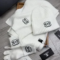 $72.00 USD Chanel Hat and Scarf and Glove Set #1413097