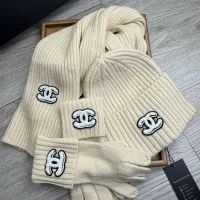 $72.00 USD Chanel Hat and Scarf and Glove Set #1413098