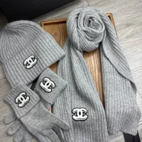 $72.00 USD Chanel Hat and Scarf and Glove Set #1413101