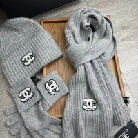 $72.00 USD Chanel Hat and Scarf and Glove Set #1413101
