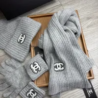 $72.00 USD Chanel Hat and Scarf and Glove Set #1413101