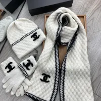 $72.00 USD Chanel Hat and Scarf and Glove Set #1413105