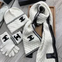 $72.00 USD Chanel Hat and Scarf and Glove Set #1413105