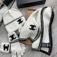 $72.00 USD Chanel Hat and Scarf and Glove Set #1413105
