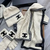 $72.00 USD Chanel Hat and Scarf and Glove Set #1413106