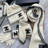 $72.00 USD Chanel Hat and Scarf and Glove Set #1413106