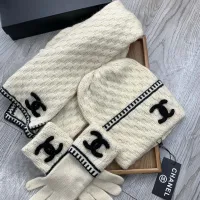 $72.00 USD Chanel Hat and Scarf and Glove Set #1413106