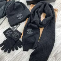 $72.00 USD Chanel Hat and Scarf and Glove Set #1413110