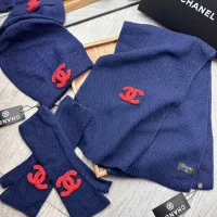 $72.00 USD Chanel Hat and Scarf and Glove Set #1413113