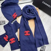 $72.00 USD Chanel Hat and Scarf and Glove Set #1413113