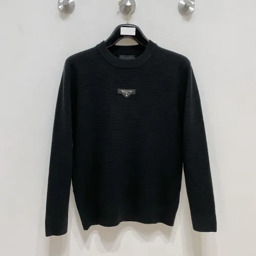 Prada Sweaters Long Sleeved For Men #1418723 $85.00 USD, Wholesale Replica Prada Sweaters