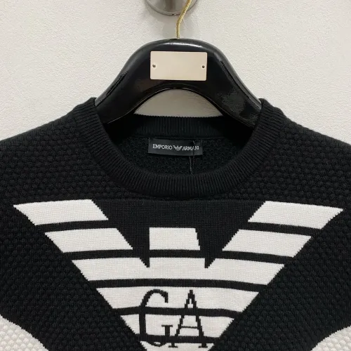 Replica Armani Sweaters Long Sleeved For Men #1418728 $85.00 USD for Wholesale