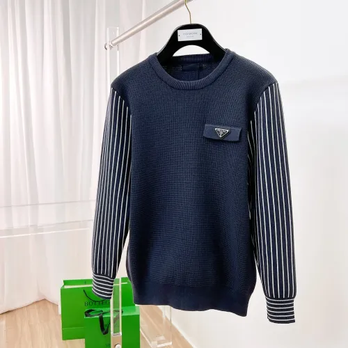 Prada Sweaters Long Sleeved For Men #1419151 $76.00 USD, Wholesale Replica Prada Sweaters