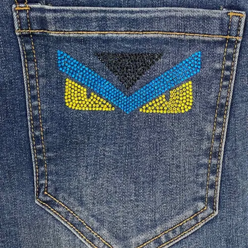 Replica Fendi Jeans For Men #1419291 $85.00 USD for Wholesale