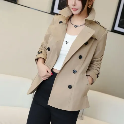 Replica Burberry Trench Coat Long Sleeved For Women #1419500 $160.00 USD for Wholesale