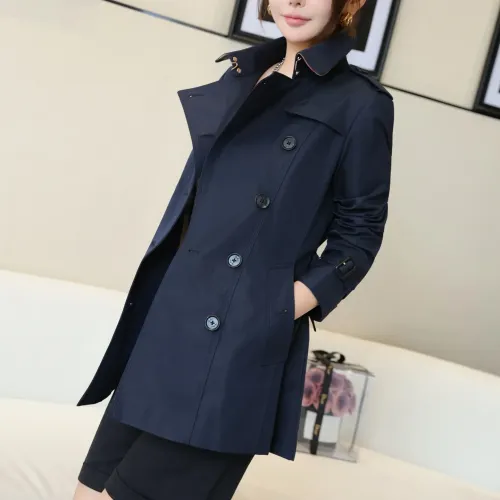 Replica Burberry Trench Coat Long Sleeved For Women #1419541 $160.00 USD for Wholesale