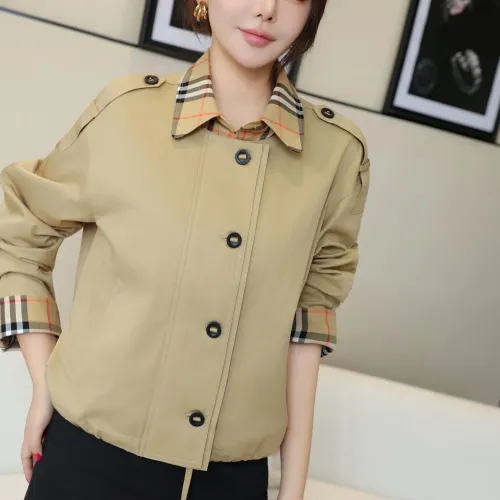 Burberry Trench Coat Long Sleeved For Women #1419561 $132.00 USD, Wholesale Replica Burberry Trench Coat