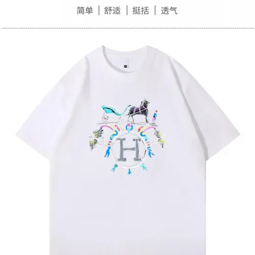 Hermes T-Shirts Short Sleeved For Unisex #1420794 $34.00 USD, Wholesale Replica Hermes T-Shirts