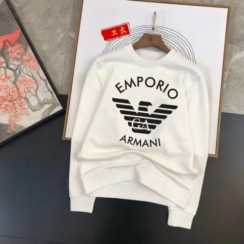 Armani Hoodies Long Sleeved For Men #1420855 $48.00 USD, Wholesale Replica Armani Hoodies